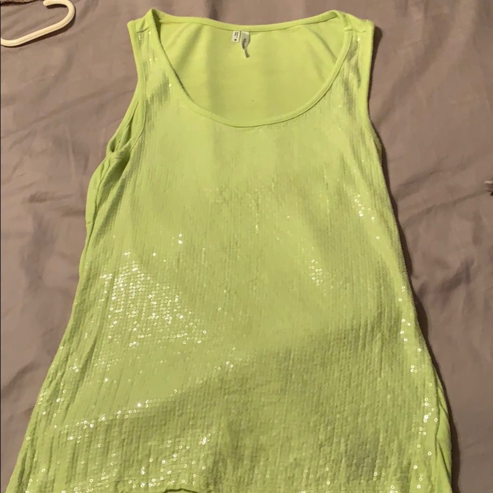 Green tank top